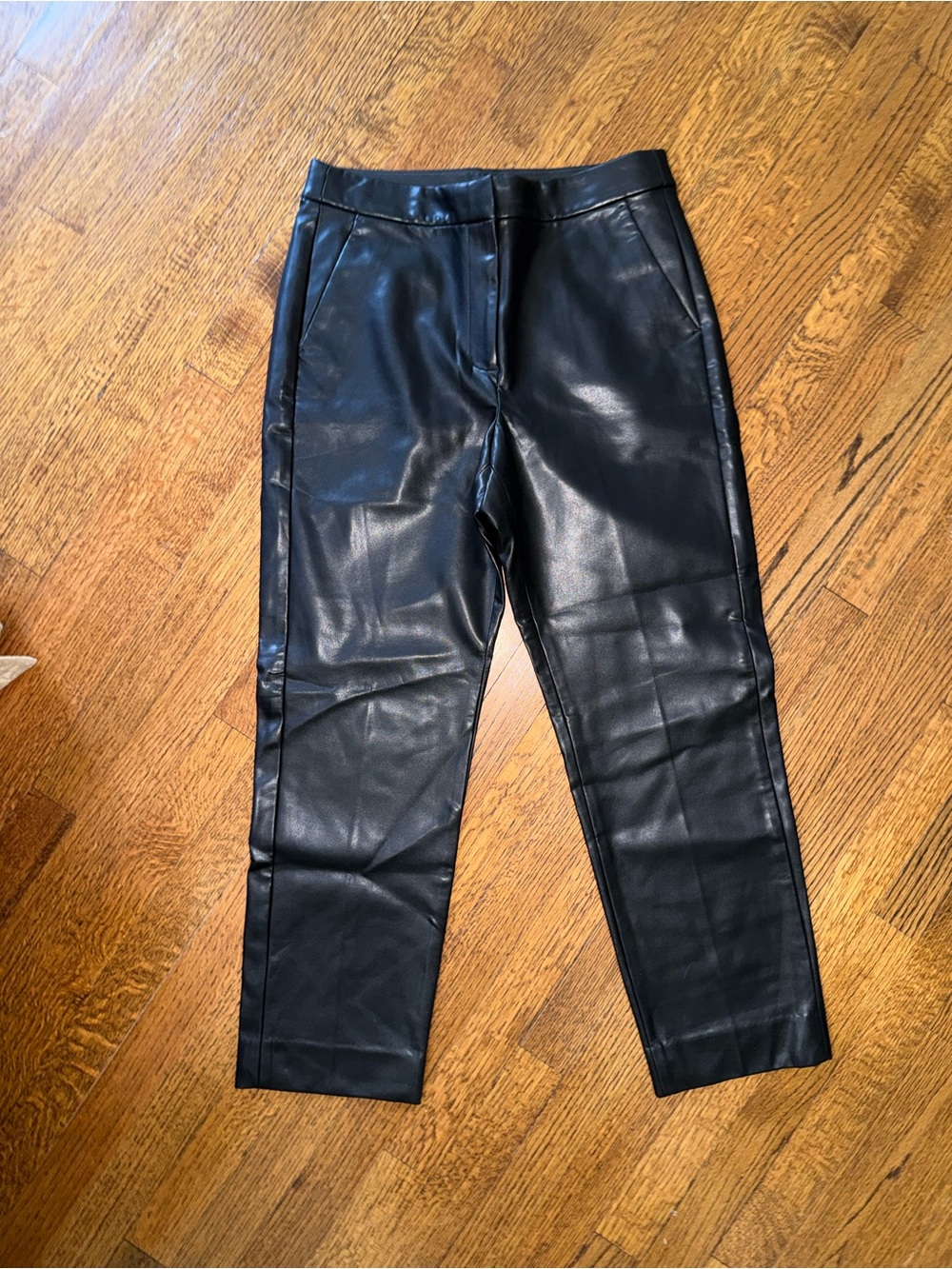 J. Crew KATE Black Faux Leather Pants